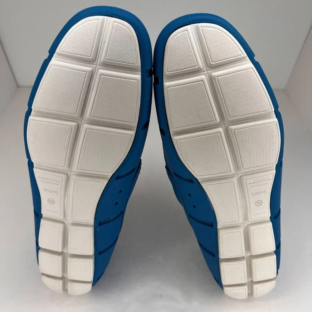 Swims Mens 21308-824 Blue Venetian Classic Low Top Slip On Size 10 Loafers